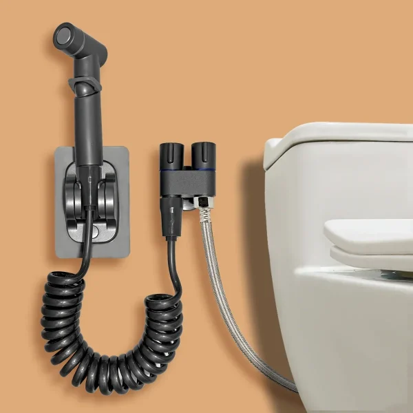 Bidet toilet sprayer set spray water bathroom handheld bidet sprayer toilet shower double outlet angle valve toilet accessories 1
