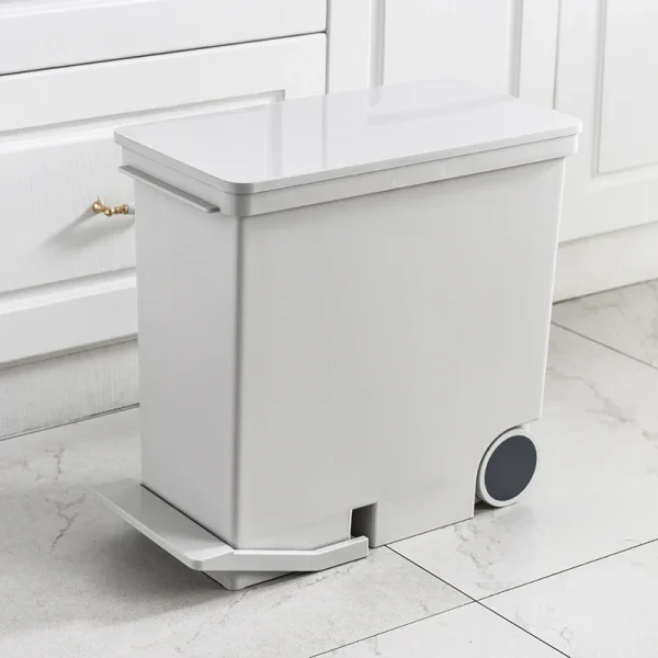 20L/24L/26L/36L/40L,Trash Can Kitchen Sorting Recycling Bin Push Type Wastebasket Dry Wet Separation with Wheel Large Household 6