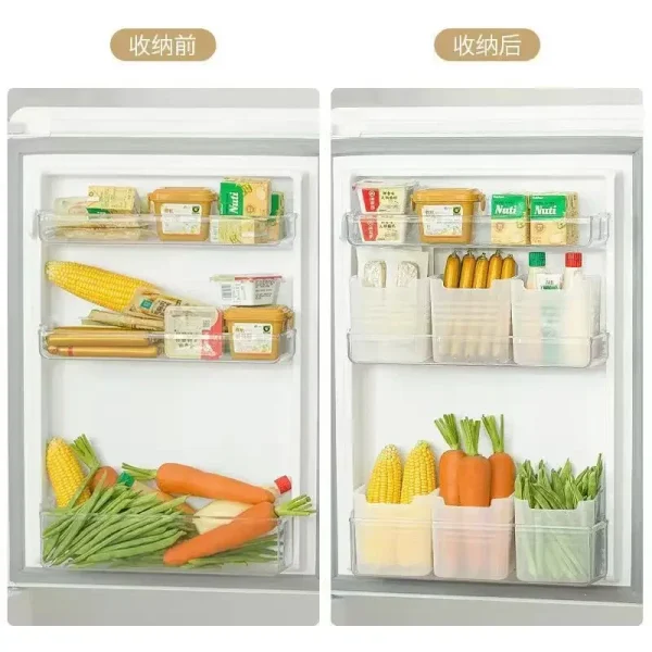 Fridge Storage Box Food Fresh Refrigerator Door Organizer Bins Shelf Basket Fruit Spice Container Drawers Rack Kitchen Supplies 4