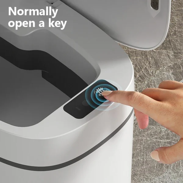 Smart Trash Can Automatic Sensor Garbage Can 14L For Bathroom Kitchen Toilet Garbage Waterproof Trash Bin Garbage Tin Smart Home 4