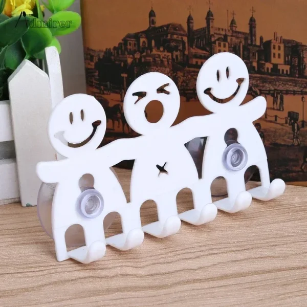 1Pc Toothbrush Holder Wall Mounted Suction Cup 5 Position Cute Cartoon Smile Bathroom Sets Bathroom Accessories 5