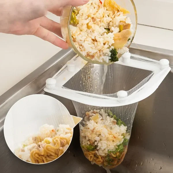 30PCS Suction Cup Sink Filter Screen Sink Organizer Kitchen Storage Bag Drain Rack Disposable Trash Bin Trash Can Garbage Cans 2