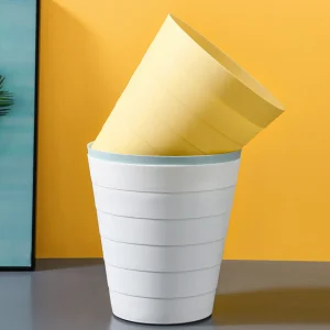 6L Small Waste Bin Desktop Garbage Trash Can Plastic Home Office Table Trash Can Dustbin Basket Household Sundries Barrel Box Y 1