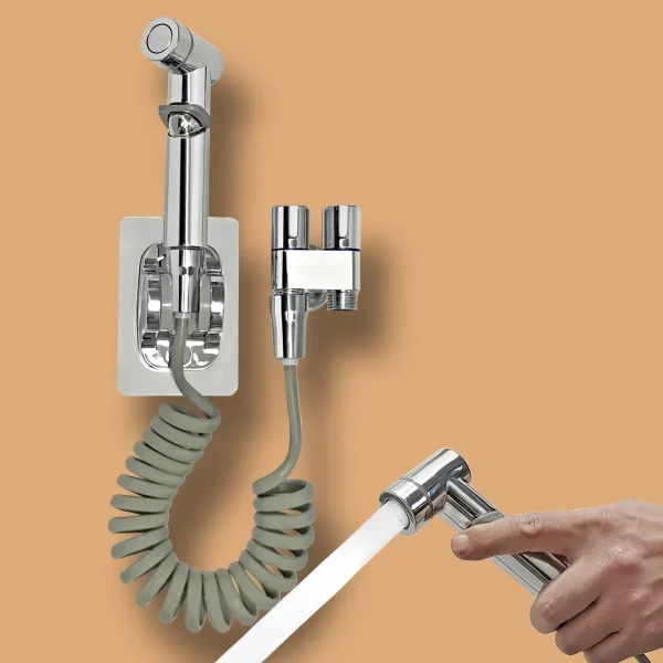 Bidet toilet sprayer set spray water bathroom handheld bidet sprayer toilet shower double outlet angle valve toilet accessories 2