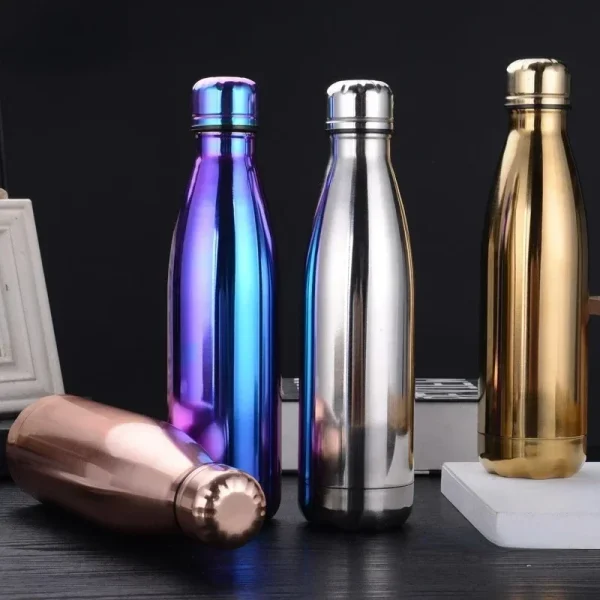 350/500/750/1000ml 304 Stainless Steel Vacuum Flask Double Wall Water Bottle Leak-proof Thermos Bottle Sports Fitness Bottle 6
