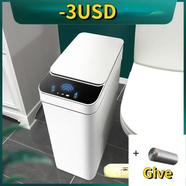 Smart Trash Can Automatic Sensor Garbage Can For Bathroom Kitchen Garbage Cube Living Room Recycle Bins Home Accessories 1