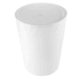 10L White with Lid for Bathroom Trash Can Bathroom Office Bedroom Living Room Home Waste Bins Waste Bins Garbage Containers 1
