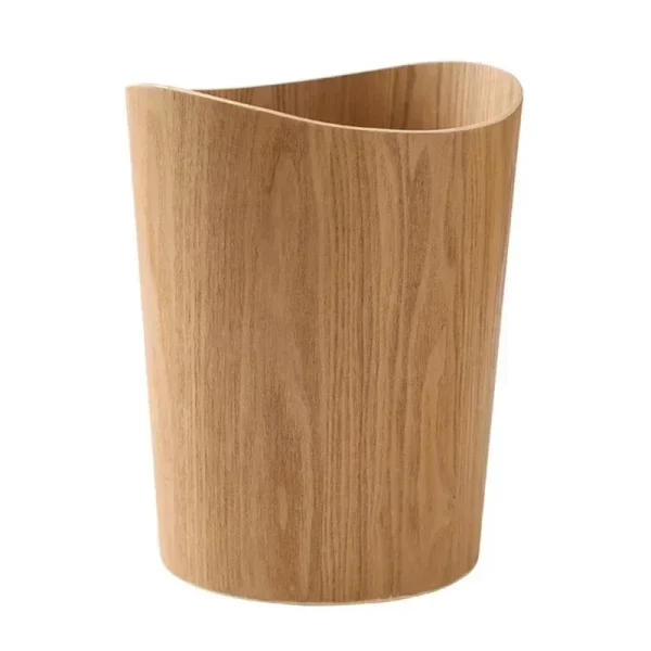 Creative Storage Wooden Trash Can Home Bucket Garbage Bin Hotel Living Room Office Wastebasket Cans Nordic Recycling Bin 3