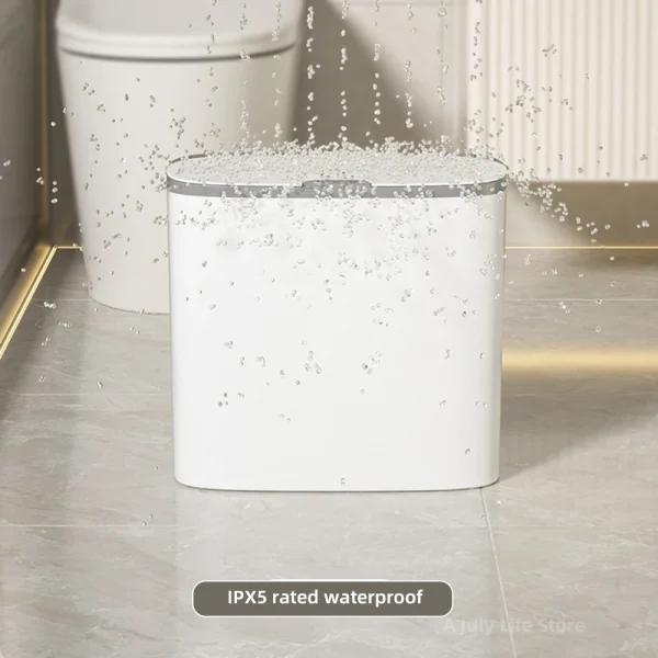 14L Smart Sensor Trash Can Wall Mounted Automatic Wastebasket Waterproof Electric Waste Bin Waste Paper Bucket Dustbin White New 6