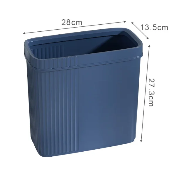 Bathroom Trash Can Press Type Toilet Waste Bin with Cover Odor Proof Narrow Garbage Can Living Room Bedroom Dustbin Waste Basket 6