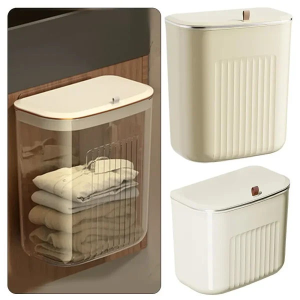 7/9L Hot with Lid Hanging Trash Can Wall-Mounted Small Kitchen Compost Bin Under Sink Trash Can for Cupboard Bathroom Office 4