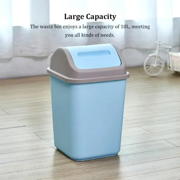 Plastic Swing Lid Classified Bin Home Rubbish Waste Dustbin Kitchen Paper Wastebasket Trash Can 3