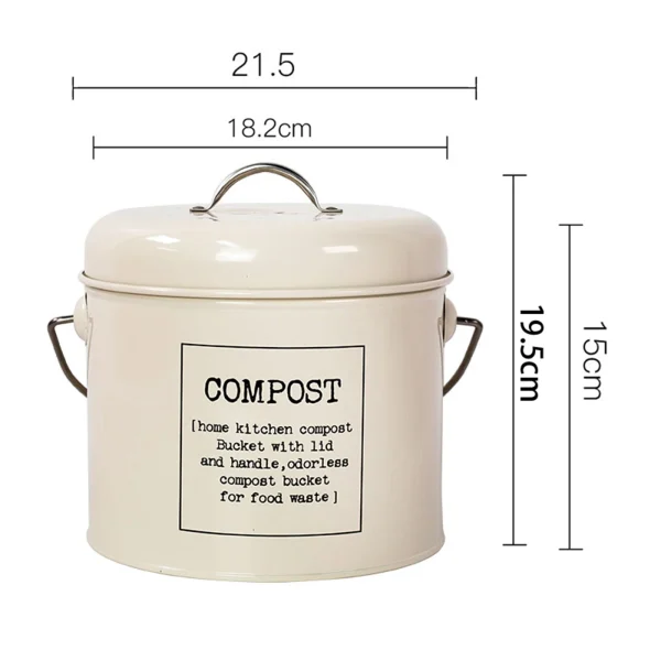 Kitchen Trash Can Trash Bin With Lid Garbage Can for Cabinet Under Sink Waste Garbage Compost Bin Tabletop Rubbish Container 6