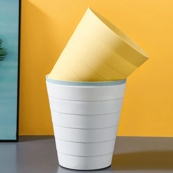 6L Plastic Small Household Trash Can Wastebasket Garbage Container Bin Room Dustbin Waste Bin Without Lid Storage Organizer 6