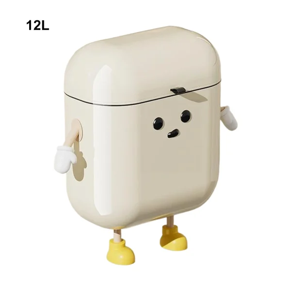 9/12L Hanging Trash Can For Kitchen Bathroom Made Of Durable ABS Plastic Easy To Clean Top Cover Prevents Odors Bin Smooth New 1