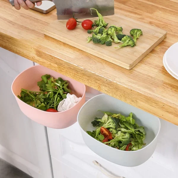 Hanging Kitchen Waste Bin Large-Capacity European-Style Cabinet Garbage Can Holder Trash Container Plastic Storage Box 2