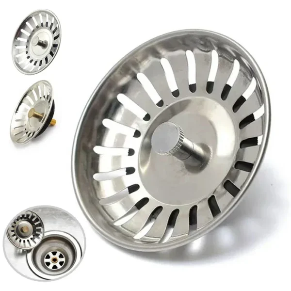 Stainless Steel Pool Bathtub Hair Catcher Stopper Bathroom Sink Strainer Waste Sink Filter Plug Kitchen Sink Accessories Tools 1