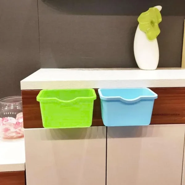 Kitchen Cabinet Door Hanging Trash Garbage Bin Can Rubbish Container Mini Waste Bins Household Rubbish Cleaning Tool Dustbin 5