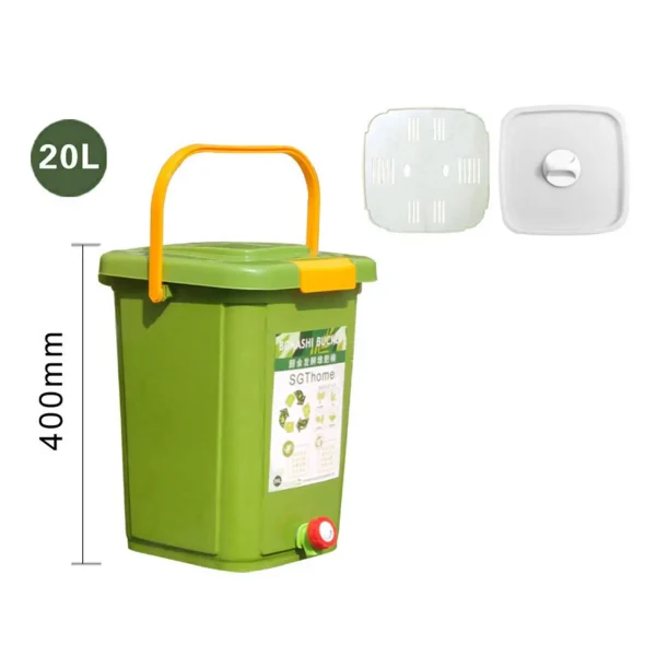 Countertop Compost Bin Practical Portable Fermentation Barrel Recycle Large Capacity for Balcony Farm Orchard Indoor Kitchen 6