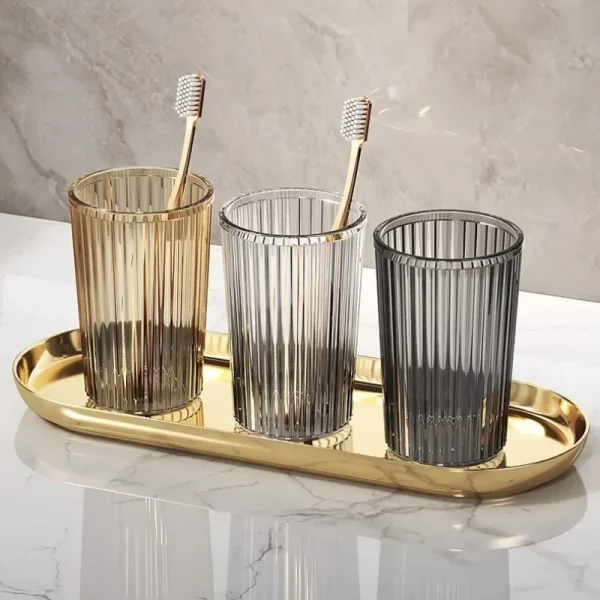 Acrylic Mouthwash Cup Toothbrush Bathroom Cup Light Luxury Style Bathroom Storage Accessories Toothbrush Holder 5