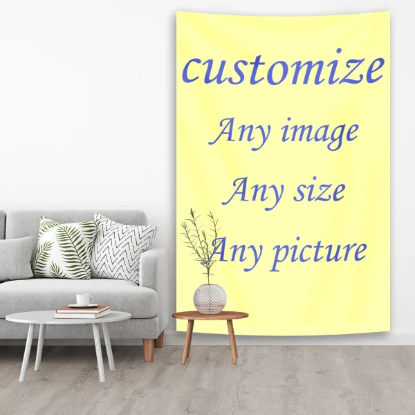 Custom Tapestry With Text Picture Birthday Souvenir Gift Flag Blanket Any Picture Size Mailbox 3147958988@qq.com 1