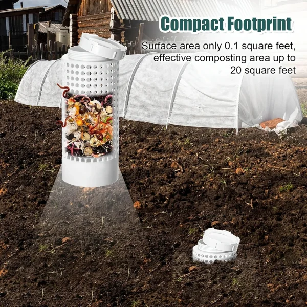 1pc Outdoor Compost Bin For Durable Inground Insect Composter Farm Compost Bin Kit For Home Raised Flower Beds For Garden 2