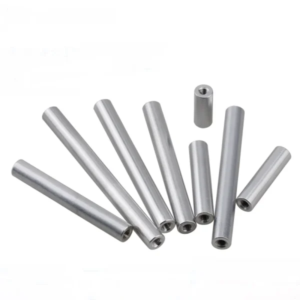 M2 M3 M4 M5 M6 M8 M10 Aluminum Round Threaded Sleeve Standoff Spacers Long Nuts Connector for RC Model Length 4mm-150mm 3