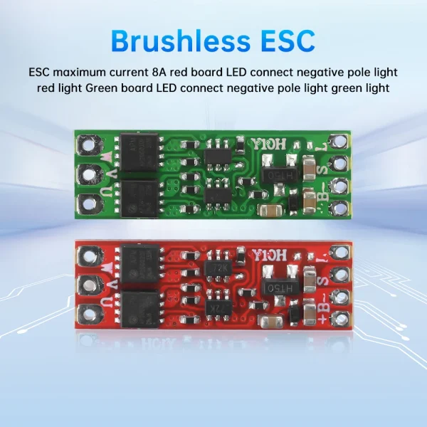 2S-3S 8A Mini Brushless Motor Driver Board DC5V-16V 8A Micro Airplane Brushless ESC Brushless Motor Regulator Drive Module 5