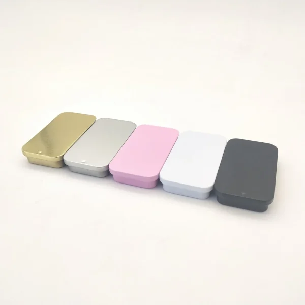 1pc Metal Rectangular Empty Mini Tin Box Tinplate Push Candy Pill Cases Bins Jar Hinged Containers Small Organizer Storage Box 6