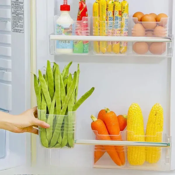 Fridge Storage Box Food Fresh Refrigerator Door Organizer Bins Shelf Basket Fruit Spice Container Drawers Rack Kitchen Supplies 2