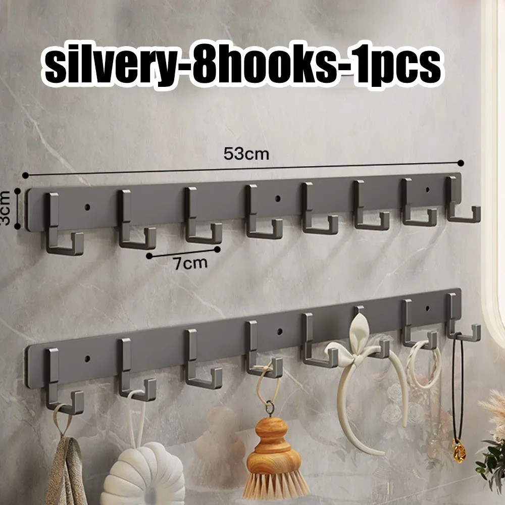 silvery-8hooks-1pcs
