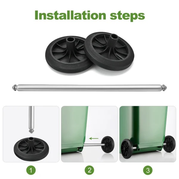 2PCS Small Trash Can Replacement Plastic Garbage Can Wheels Garbage Container Accessories Waste Bin Spare Parts 3