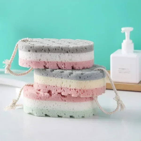 Soft Bath Sponge Body Scrub Bast Wisp Massage Brush Body Washcloth Skin Scrubber Relax Exfoliating Skincare Shower Accessories 1