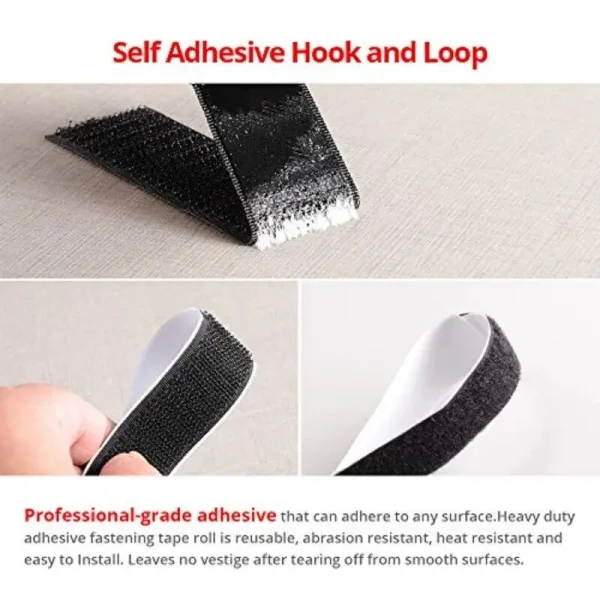 Strong Self-Adhesive Hook and Loop Fastener Tape Nylon Sticker Velcro Adhesive with Glue for DIY 20/25/30/50mm 4