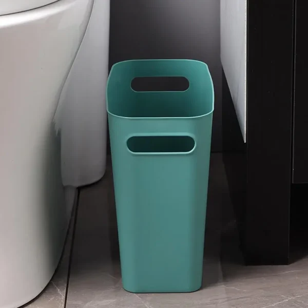 Slim Large Trash Can Wastebasket Garbage Container High-Capacity for Bedroom Kitchen Office Storage Bin Orange 6