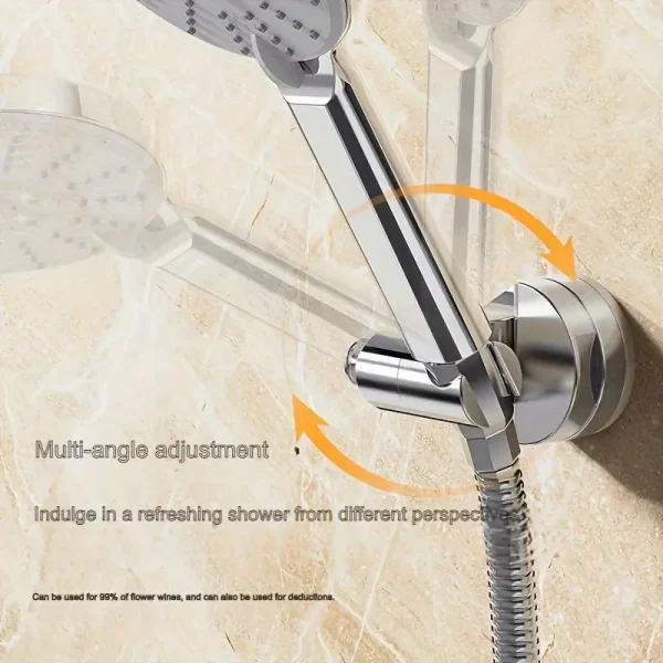 New Shower Stand Holder Universal Handheld Shower Head Bracket 360°Adjustable Suction Cup Shower Head Holder Bathroom Accessory 6