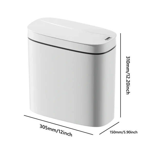 Smart Trash Can Automatic Sensor Garbage Can 14L For Bathroom Kitchen Toilet Garbage Waterproof Trash Bin Garbage Tin Smart Home 6