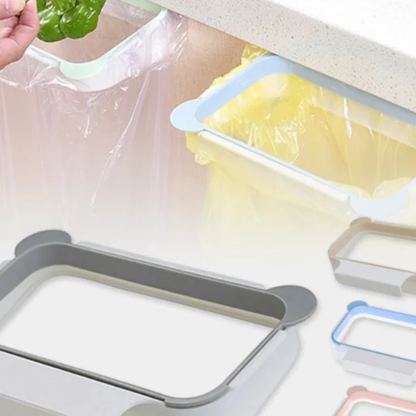 Foldable Kitchen Trash Can Trash Bin Hanging Trash Garbage Bag Waste Bin For Kitchen Storage Holders Trash Racks 2