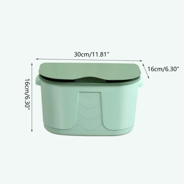 Wall Mounted Kitchen Compost Bin Multifunction Hanging Trash Can with Lid for Home Office and Bathroom Toilet Space Saving 6