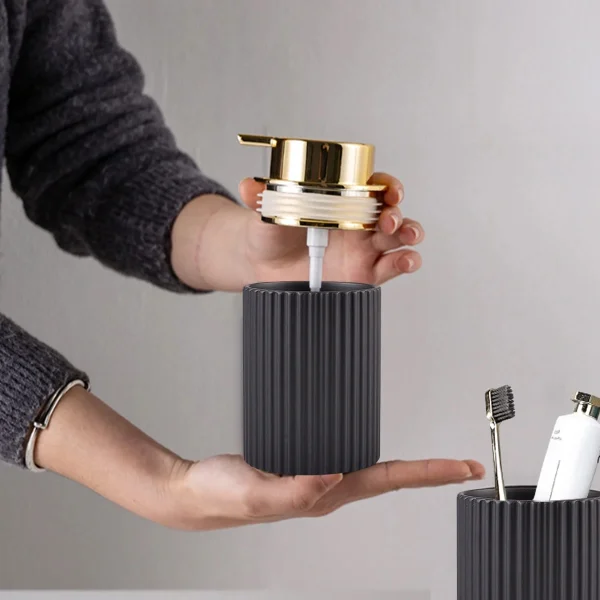 Foaming Soap Dispenser Black Foam Hand Soap Dispenser for Bathroom&Kitchen Hand and Dish Liquid Foaming Pump Bottle 4