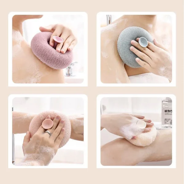 Round Soft Mesh Handheld Bath Sponge Balls Cleaning Brush Shower Body Cleaner Exfoliat Scrubbers Bath Ball Bathroom Accessories 5