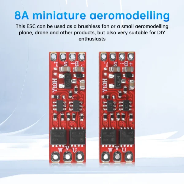 2S-3S 8A Mini Brushless Motor Driver Board DC5V-16V 8A Micro Airplane Brushless ESC Brushless Motor Regulator Drive Module 2