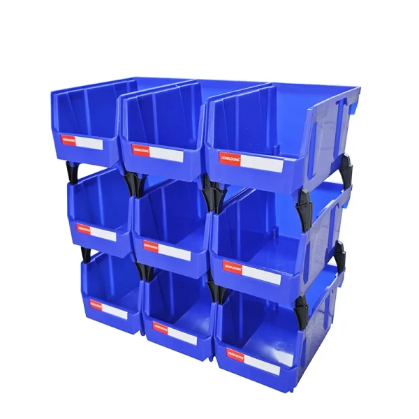Plastic Stackable Storage Bins Screw Storage Boxes Stackable Bin Parts Storage Organizer Garage Storage Bins (9pcs) 5
