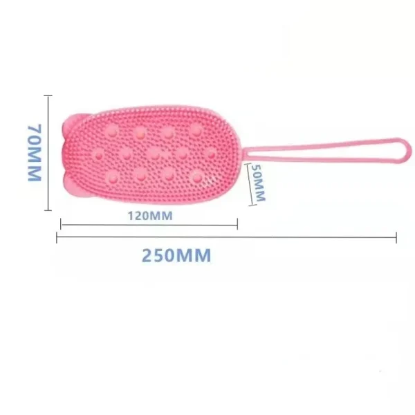 Silicone Body Scrubber Shower Exfoliating Scrub Sponge Bubble Bath Brush Massager Skin Cleaner Cleaning Pad Bathroom Accessories 5