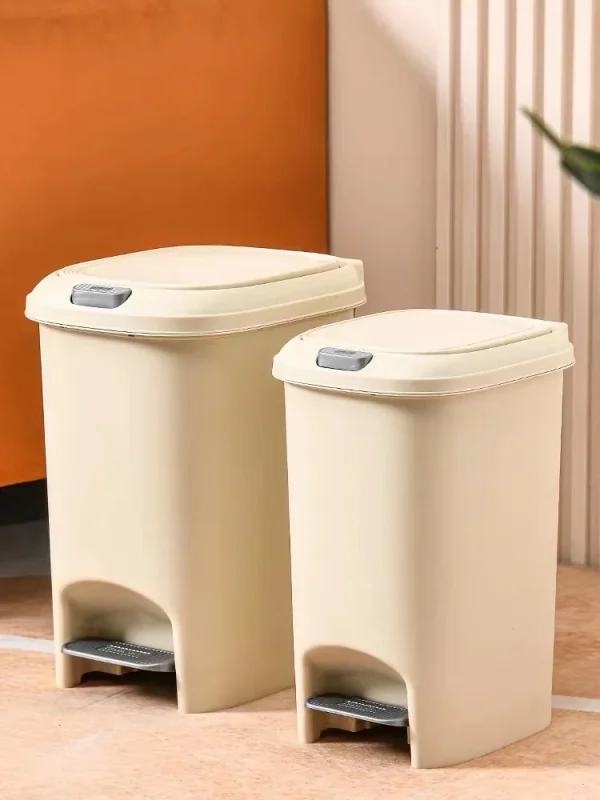 Large Capacity Trash Can Soft Close Step Trush Bin Trash Bucket Kitchen Accessories For Home Living Room Kitchen Recycle Bin 6