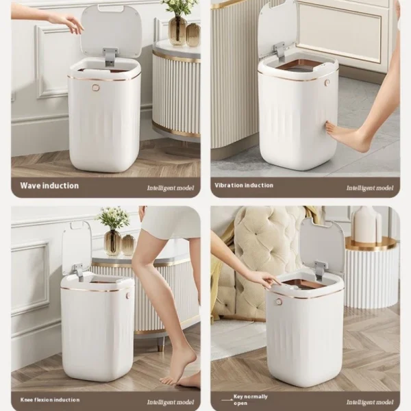 20L Sensor Electric Trash Can Smart Trash Bin with UV Light Automatic Kitchen Bathroom Toilet Garbage Wastebasket Cleaning Tools 5