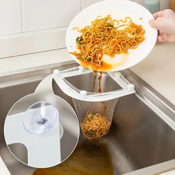 30PCS Suction Cup Sink Filter Screen Sink Organizer Kitchen Storage Bag Drain Rack Disposable Trash Bin Trash Can Garbage Cans 3