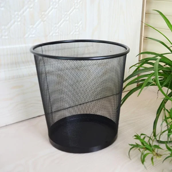 Trash Can Household Bathroom Toilet Mesh Trash Bin Paper Kitchen Bedroom Office Paper Storage Bucket Home Trash Bin Waste Bins 3