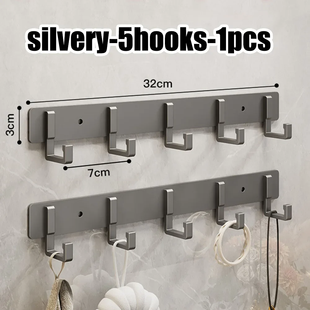 silvery-5hooks-1pcs