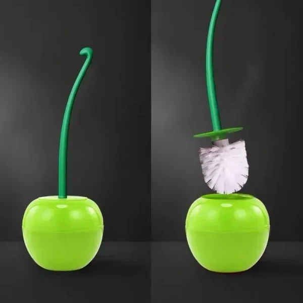 1PC Red Toilet Brush Creative Lovely Cherry Shape Lavatory Toilet Brush Holder Set Toilet Holder Bathroom Accessories ﻿ 2